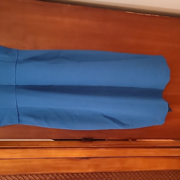 ELIZA J | Women's Halter Sheath Midi Dress with Side Ruffle Dark Teal - size 10 - Picture 10 of 13